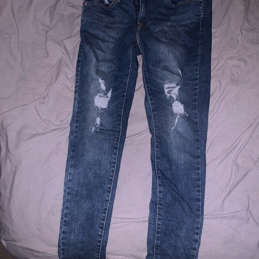 Distressed Blue Women's Jeans